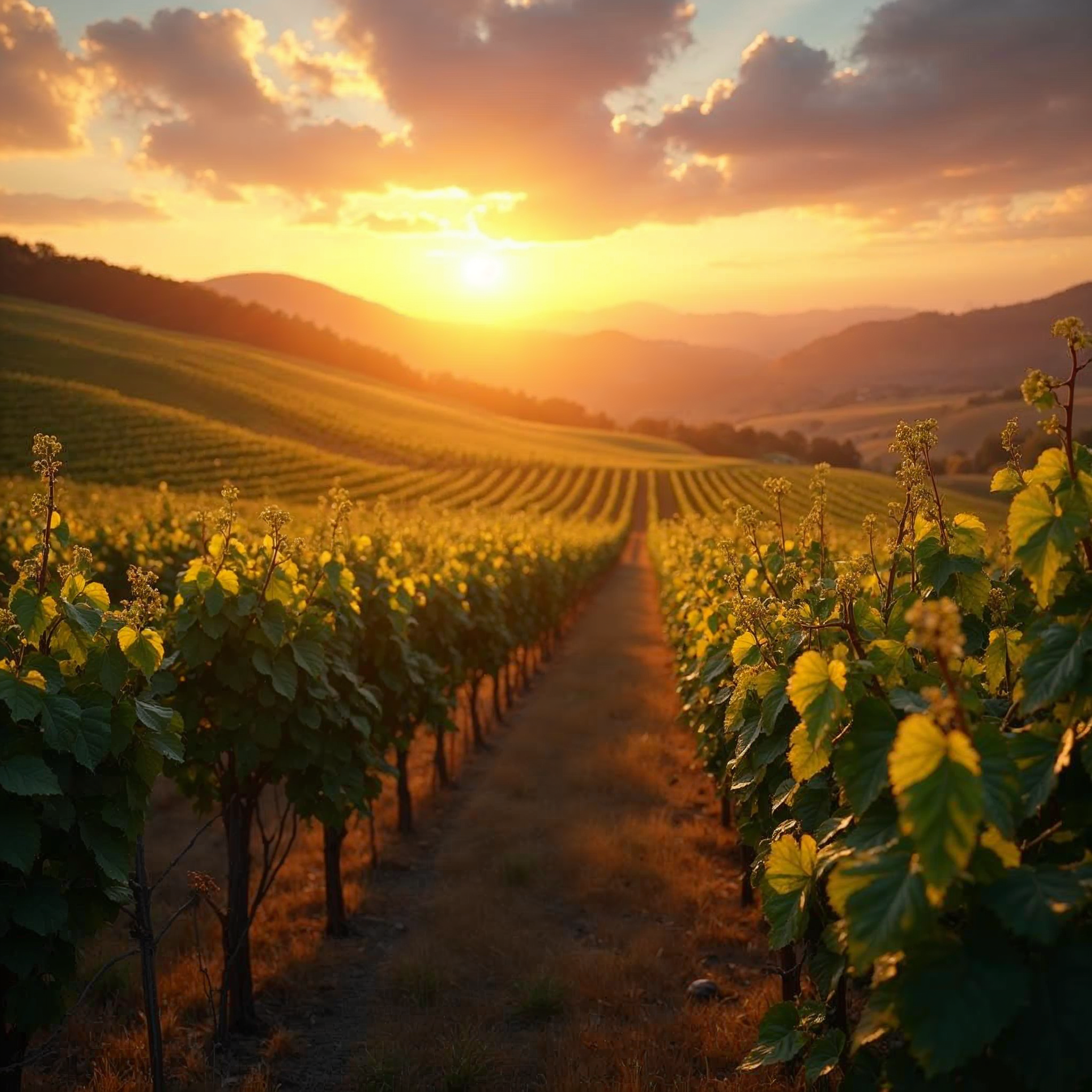 Viñedo en fase de maduración